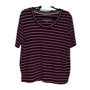 Vienna Couture Burgandy Crop Top - Size XL